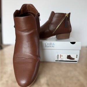 Croft & Barrow Women's Chestnut Ankle Booties